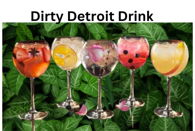 "A glass of Dirty Detroit drink garnished with a crispy strip of bacon."