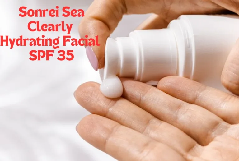 "Sonrei Sea Clearly Hydrating Facial SPF 35 - a bottle of sunscreen with marine-inspired design."